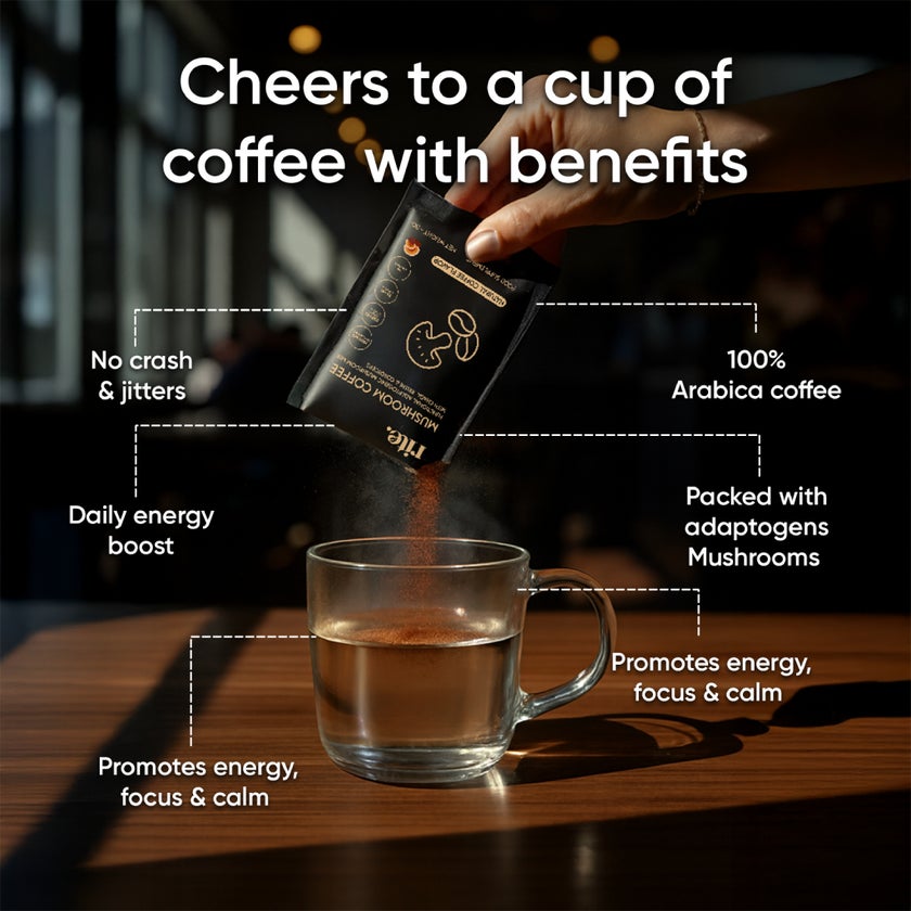 Rite Mushroom Coffee Natural Coffee Drink Mix 5g, Pack of 15's