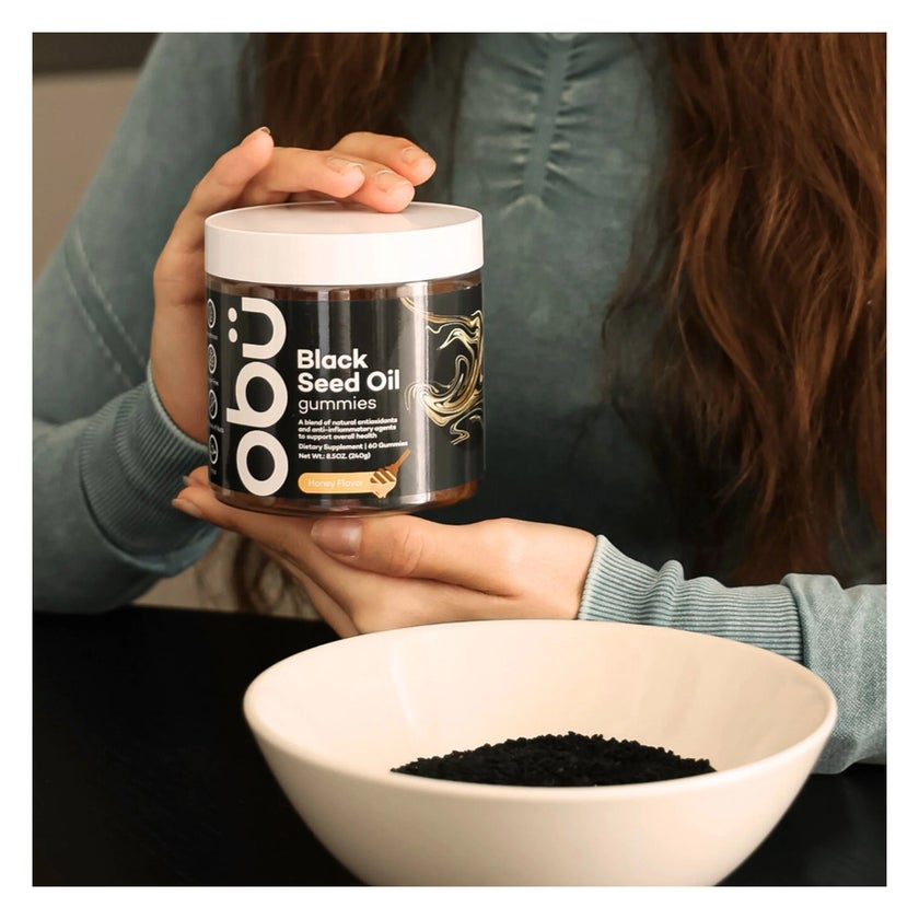 Obu Black Seed Oil Honey Flavor Adult Gummies, Pack of 60’s