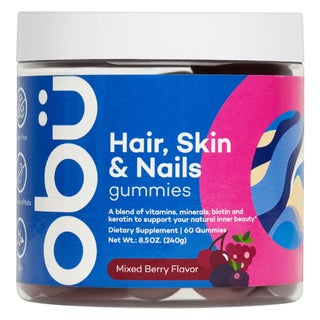 Obu Hair, Skin & Nails Mixed Berry Flavor Adult Gummies, Pack of 60’s