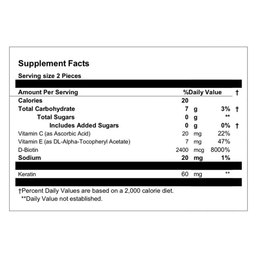 Obu Hair, Skin & Nails Mixed Berry Flavor Adult Gummies, Pack of 60’s