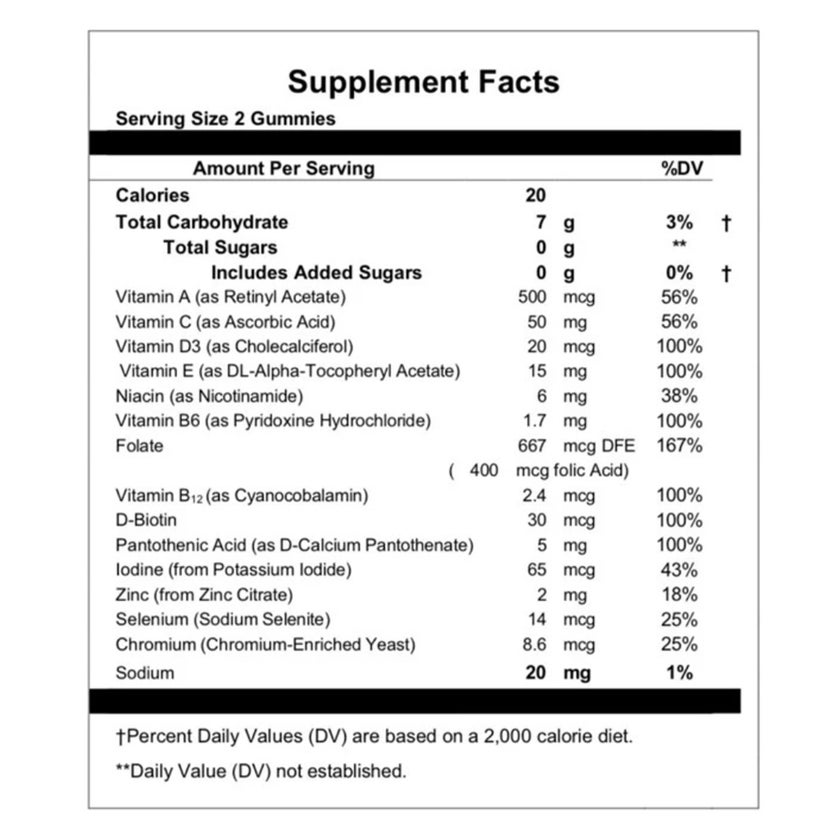 Obu Multivitamin Tropical Flavor Adult Gummies, Pack of 60’s