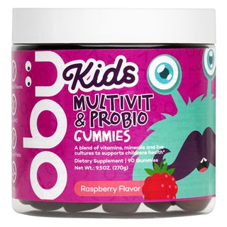 Obu Multivit & Probio Raspberry Flavor Kids Gummies, Pack of 90’s