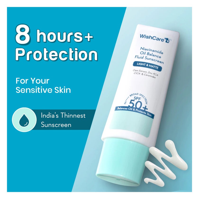 WishCare Niacinamide Oil Balance SPF50+ Fluid Sunscreen 50g