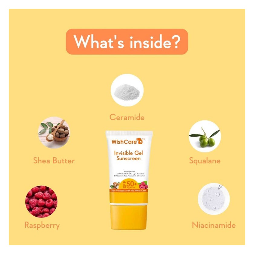 WishCare SPF 50+ PA++++ Invisible Gel Sunscreen 50g
