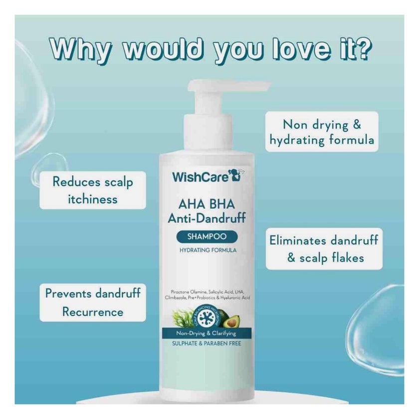WishCare AHA BHA Anti-Dandruff Hydrating Shampoo 250ml