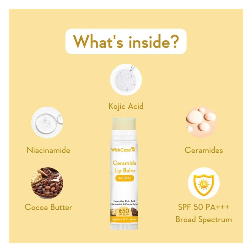WishCare SPF50 PA+++ Ceramide Natural Lip Balm 5g