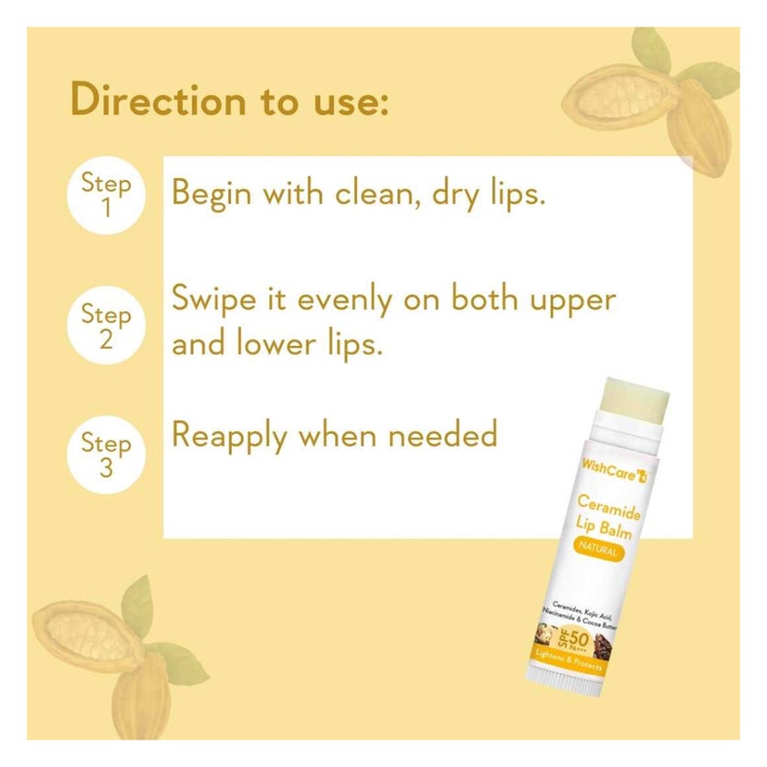 WishCare SPF50 PA+++ Ceramide Natural Lip Balm 5g