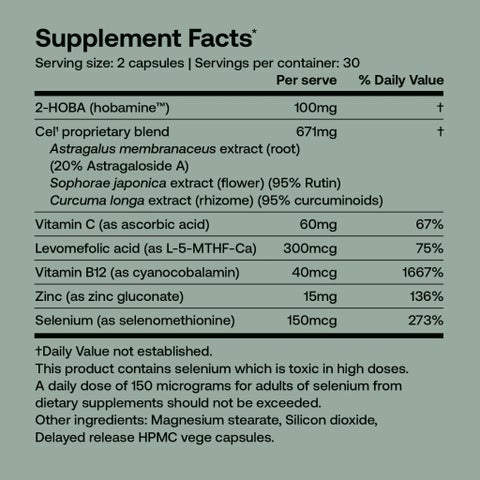 SRW Cel1 Cellular System Stability Capsules, Healthy Aging - 60 Capsules