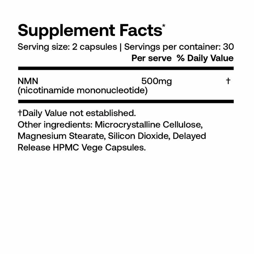 SRW Sil Cellular Energy NMN Capsules, Healthy Aging - 60 Capsules