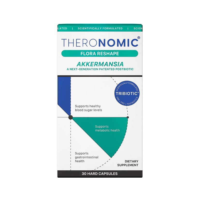 Theronomic Flora Reshape Akkermansia Capsules, Metabolic Health - 30 Capsules
