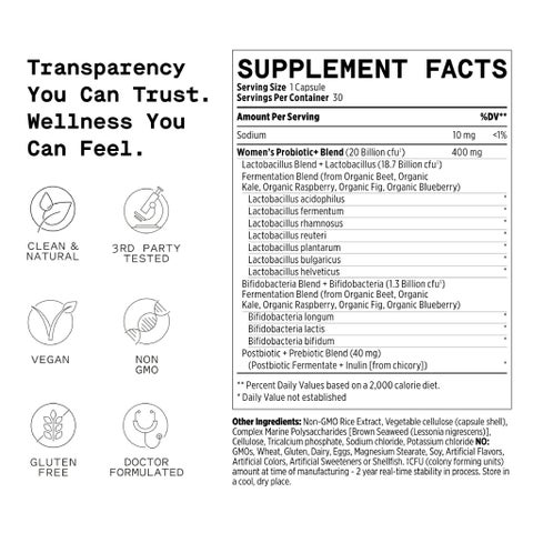 Healist Essentials Women's Probiotic Capsules, Pack of 30's