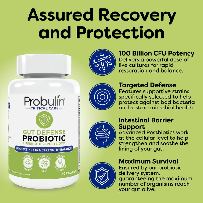 Probulin Critical Care Gut Defense Probiotic Capsules, Pack of 30's