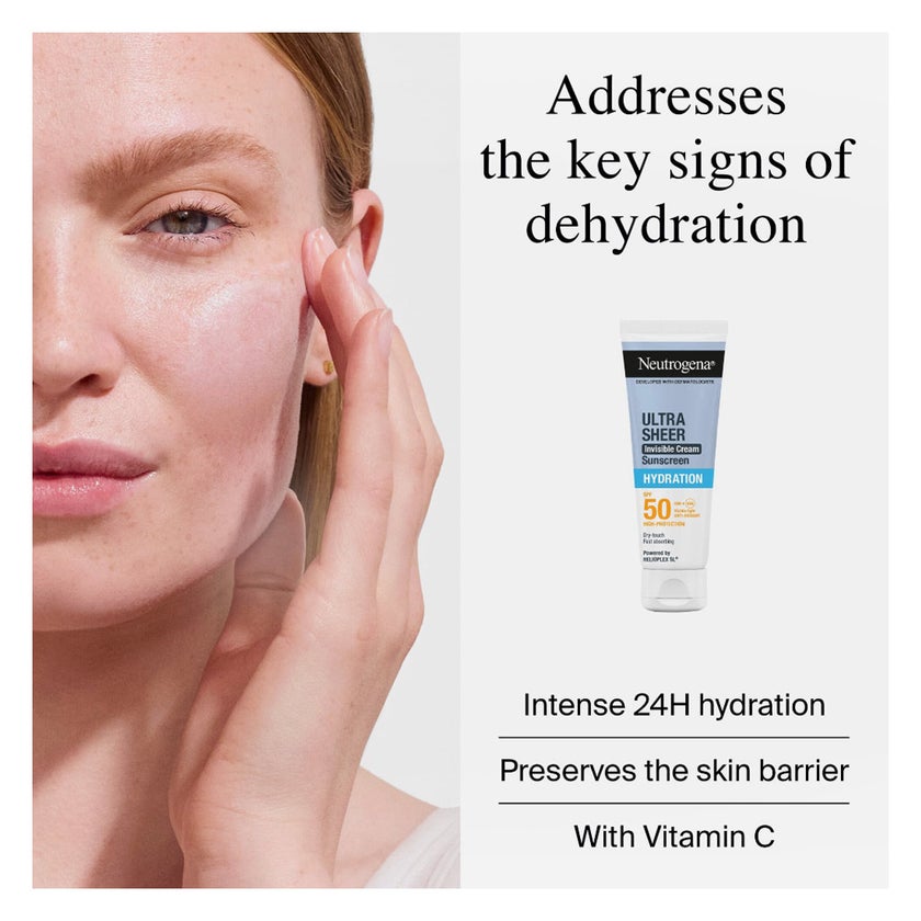 Neutrogena Ultra Sheer SPF 50 Invisible Cream, Hydration - 50ml