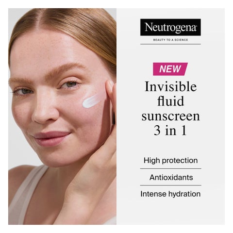 Neutrogena Ultra Sheer SPF 50 Invisible Fluid, Hydration - 50ml