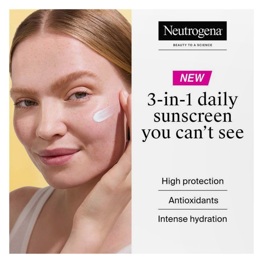 Neutrogena Ultra Sheer SPF 50 Invisible Fluid, Hydration - 50ml