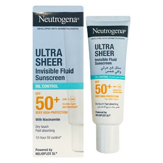 Neutrogena Ultra Sheer SPF 50+ Invisible Fluid, Oil Control - 50ml
