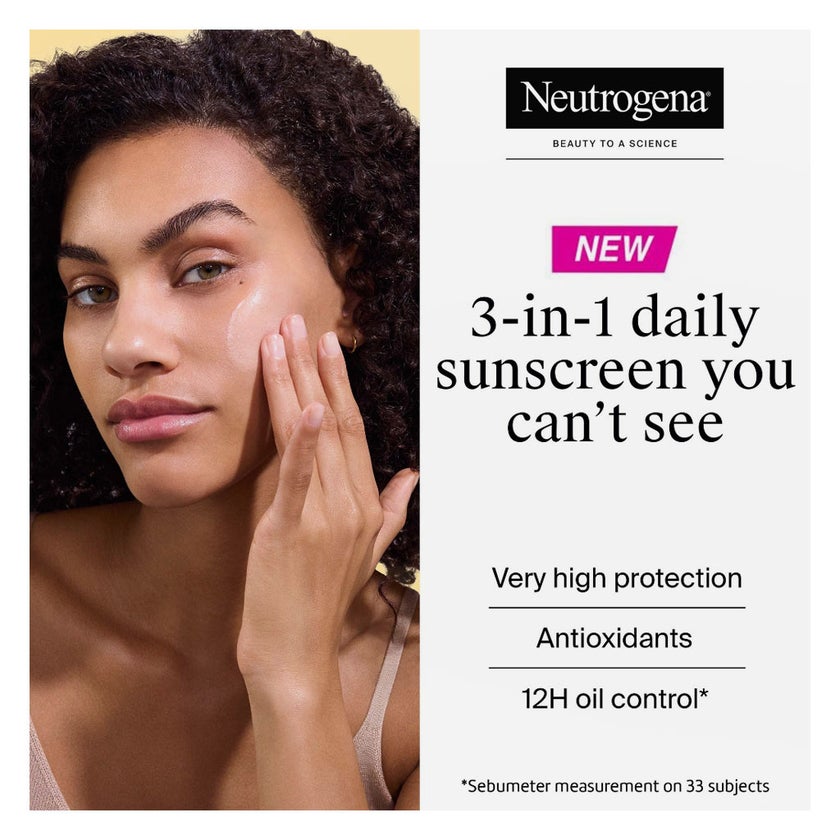 Neutrogena Ultra Sheer SPF 50+ Invisible Fluid, Oil Control - 50ml