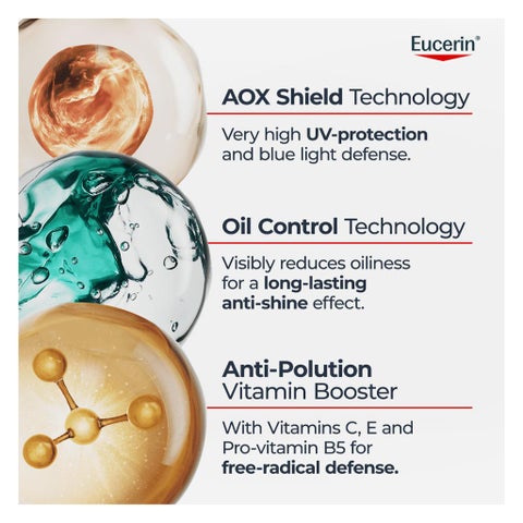 Eucerin SPF 50+ Oil Control Serum For Oily Acne Prone Skin 30ml