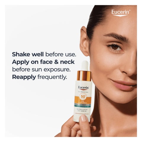 Eucerin SPF 50+ Oil Control Serum For Oily Acne Prone Skin 30ml