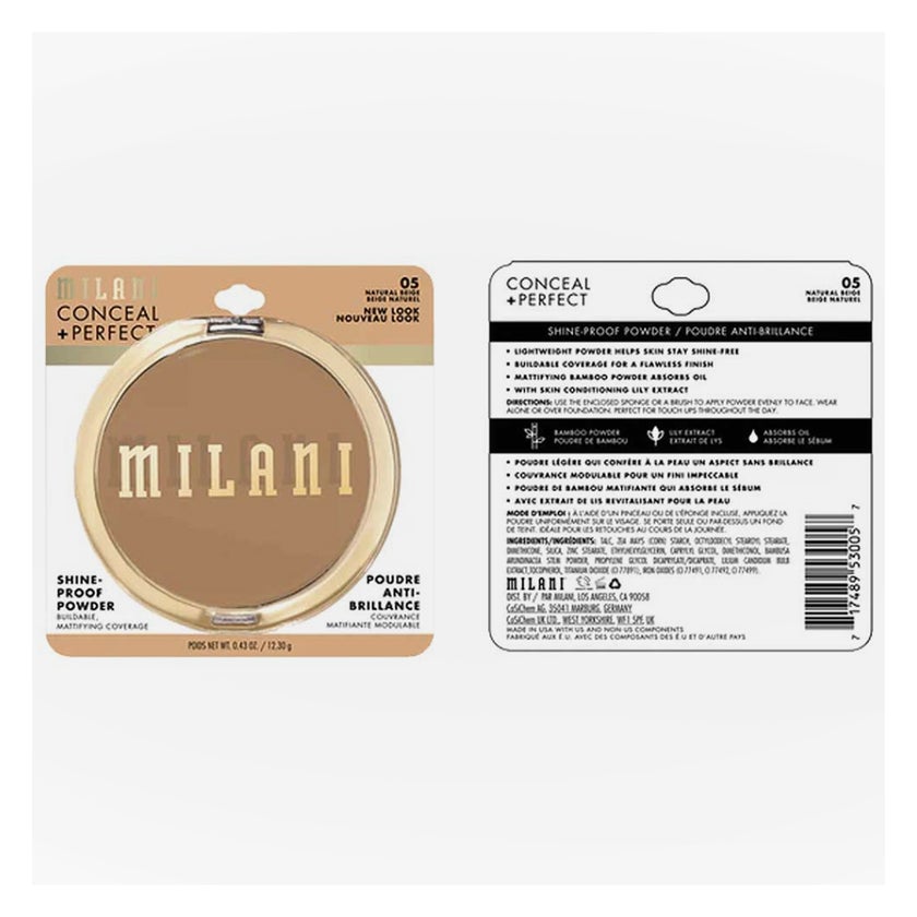 Milani Conceal + Perfect Shine Proof Powder - Natural Beige/05