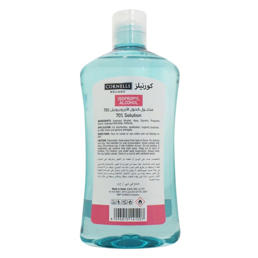 Cornells Isopropyl Alcohol 70% Antiseptic Disinfectant - 500ml