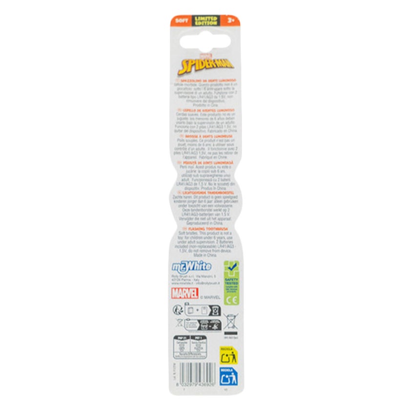 Mr.White Soft Toothbrush, Spiderman Design