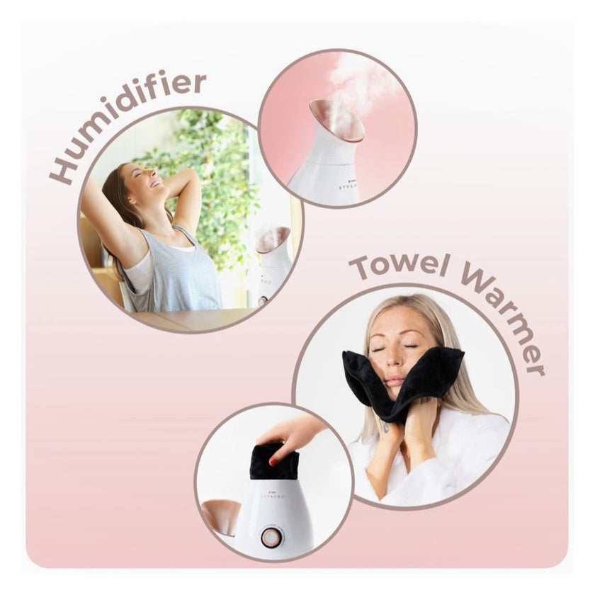 Stylpro 4-in-1 Ionic Spa Facial Steamer - Rose Gold