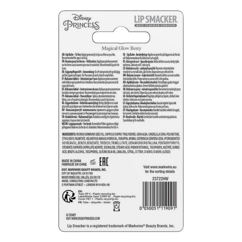 Lip Smacker Disney Princss Lip Balm, 4g - Magical Glow Berry