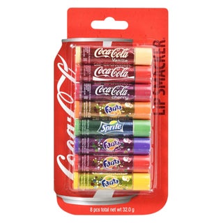 Lip Smacker Coca Cola, Fanta & Sprite Lip Balm, Assorted - 8 Sticks
