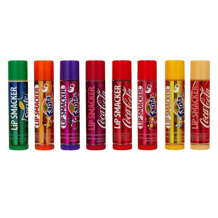 Lip Smacker Coca Cola, Fanta & Sprite Lip Balm, Assorted - 8 Sticks