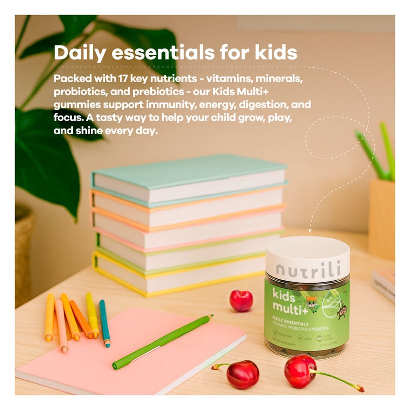 Nutrili Kids Multi+ Probiotics Gummies, Cherry - 60 Gummies