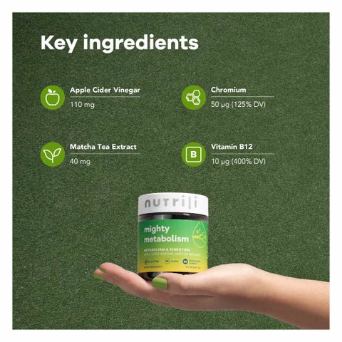 Nutrili Mighty Metabolism & Digestion Gummies, Berry-Lychee - 60 Gummies