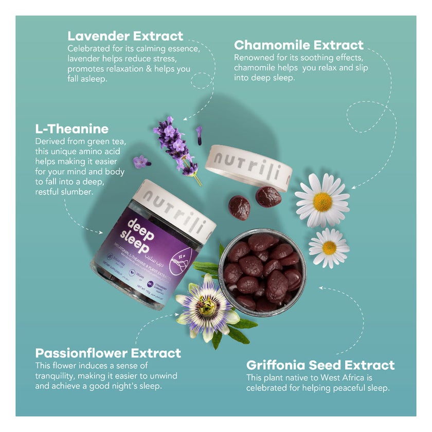 Nutrili Deep Sleep Gummies, Strawberry - 60 Gummies