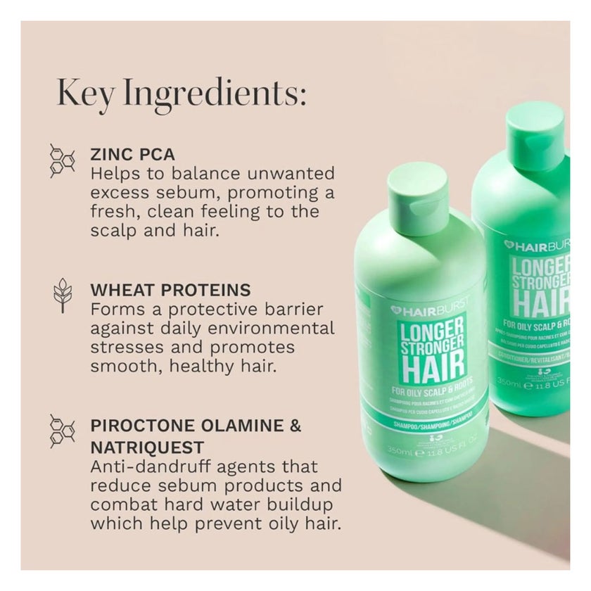 Hairburst Hair Shampoo + Conditioner Set, 350ml - Oily Scalp & Root