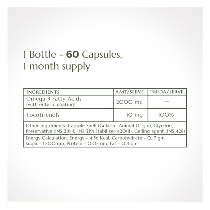 B'spoke 4.4X Strength Omega 3 Capsules, Fish Oil - 60 Capsules