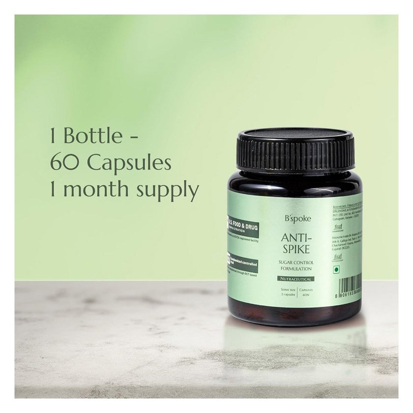 B'spoke Anti-Spike Capsules, Sugar Control - 60 Capsules