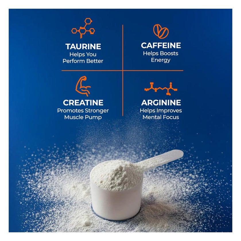 Fast&Up Pre-Workout Powder, Orange - 300g