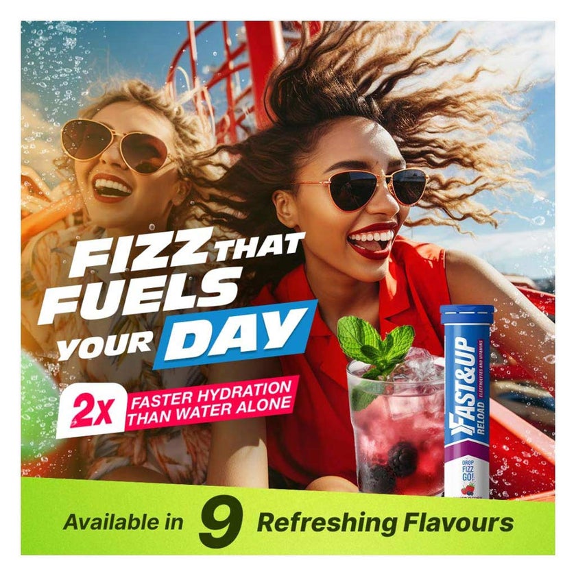 Fast&Up Reload Electrolyte Effervescent, Mixed Berry - 20 Tablets