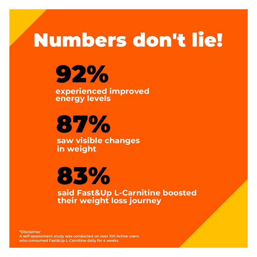 Fast&Up L-Carnitine 2000mg Effervescent, Orange - 20 Tablets