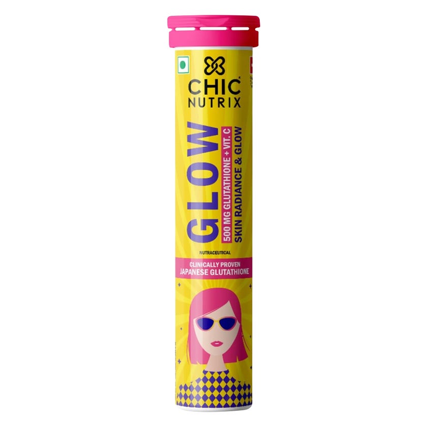 Chic Nutrix Glow Skin Radiance Effervescent, Strawberry Lemon - 20 Tablets - myAster Chic Nutrix Glow Skin Radiance Effervescent, Strawberry Lemon - 20 Tablets - myAster