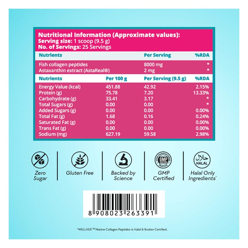 Chic Nutrix Mighty Collagen 8000mg Powder, Lemonde - 25 Servings