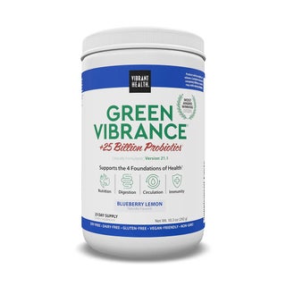 Vibrant Health Green Vibrance +25 Billion Probiotics Powder, Blueberry Lemon - 292g