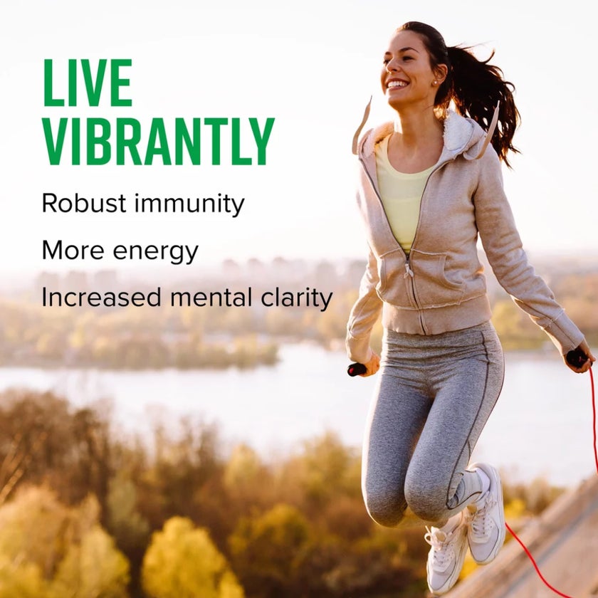 Vibrant Health Green Vibrance +25 Billion Probiotics Powder, Blueberry Lemon - 292g