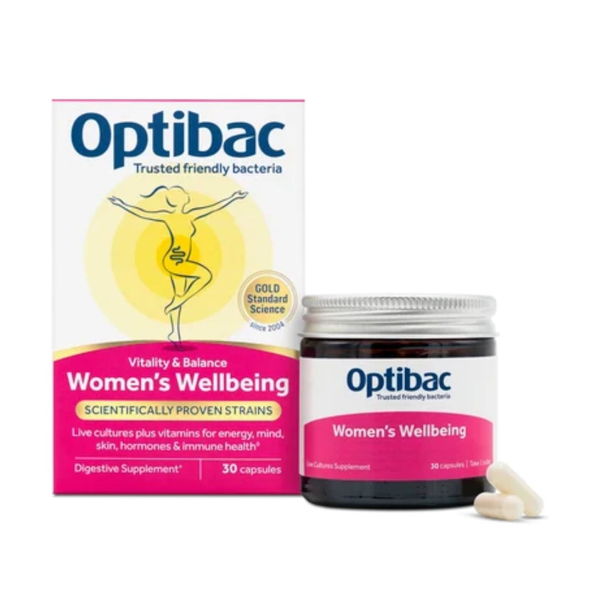 Optibac Vitality & Balance Women's Wellbeing Capsules, Digestive Support - 30 Capsules