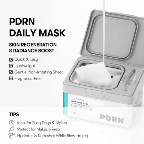 VT Cosmetics PDRN Daily Face Sheet Mask 350g - 30 Masks