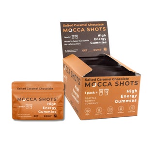 Seattle Gummy Mocca Shots Energy Gummies, Salted Caramel Chocolate - 12 Pack