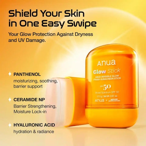 Anua Invisible Glow Finish SPF 50 Sunscreen Stick - 18g