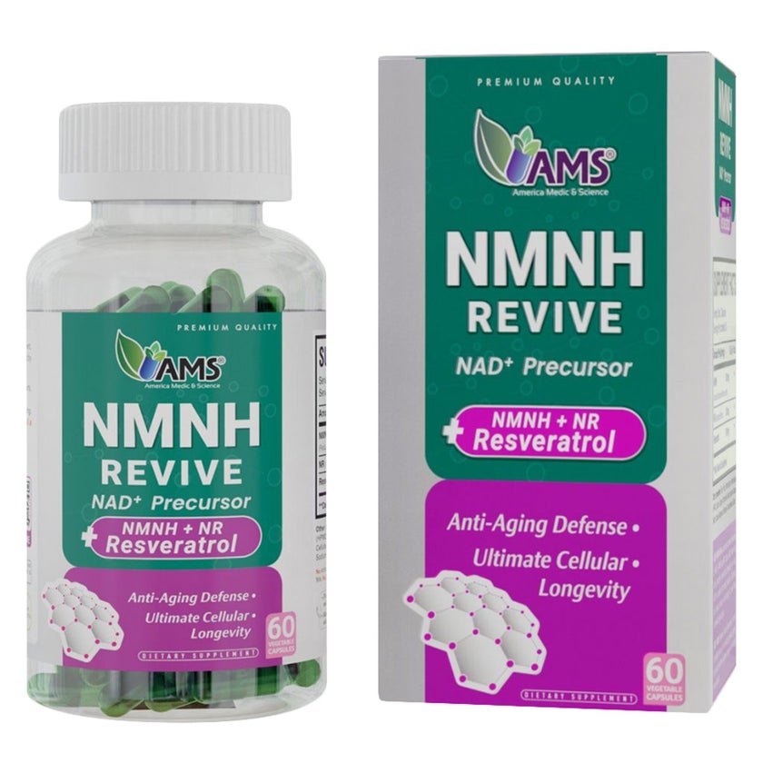 AMS NMNH Revive NAD+ Precursor Capsules, Anti-Aging - 60 Capsules