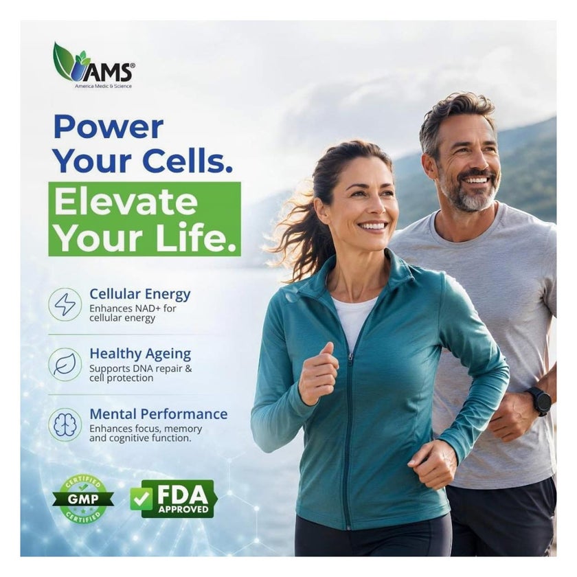 AMS NMNH Revive NAD+ Precursor Capsules, Anti-Aging - 60 Capsules