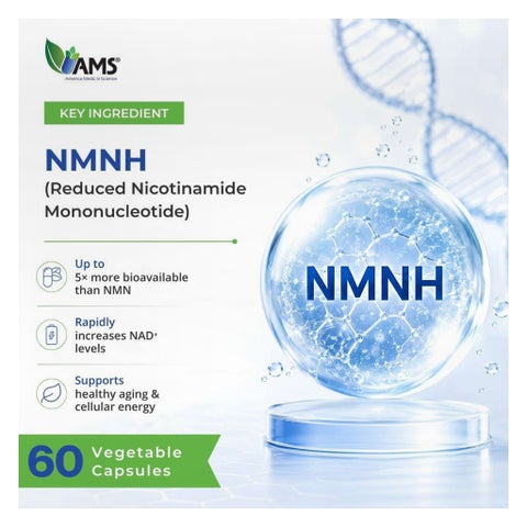 AMS NMNH Revive NAD+ Precursor Capsules, Anti-Aging - 2 x 60 Capsules